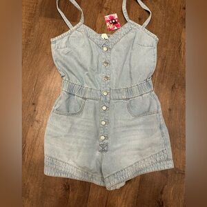 Roxy naia denim romper size small